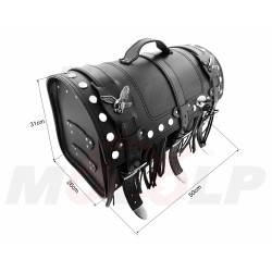 TYLNY CENTRALNY KUFER TYŁ SKÓRZANY Z ZAMKIEM 30L YAMAHA XV 250 VIRAGO XVS 250 DRAG STAR