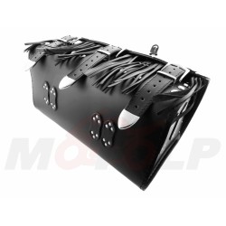 TYLNY CENTRALNY KUFER TYŁ SKÓRZANY Z ZAMKIEM I ĆWIEKAMI 30L CHOPPER DRAG CRUISER KLASYK