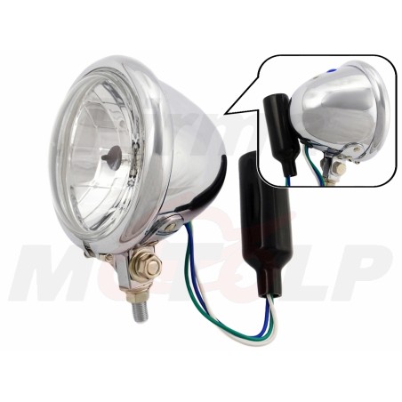 REFLEKTOR LIGHTBAR PRZEDNIA LAMPA PRZÓD CHROM METAL LUSTRZANKA 4,5 CALA