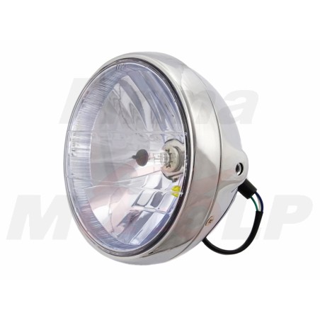 REFLEKTOR LIGHTBAR PRZEDNIA LAMPA PRZÓD CHROM METAL LUSTRZANKA 7 CALI H4 12V 60/55W
