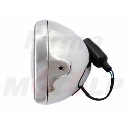 REFLEKTOR LIGHTBAR PRZEDNIA LAMPA PRZÓD CHROM METAL LUSTRZANKA 7 CALI H4 12V 60/55W