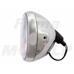 REFLEKTOR LIGHTBAR PRZEDNIA LAMPA PRZÓD CHROM METAL LUSTRZANKA 7 CALI H4 12V 60/55W
