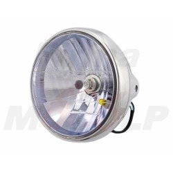 REFLEKTOR LIGHTBAR PRZEDNIA LAMPA PRZÓD CHROM METAL LUSTRZANKA 7 CALI H4 12V 60/55W