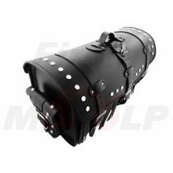 TYLNY CENTRALNY KUFER TYŁ SKÓRZANY Z ZAMKIEM I ĆWIEKAMI 48L Z KIESZONKAMI 60CM KAWASAKI EL BN EN VN VULCAN NOMAD