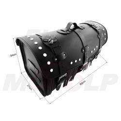 TYLNY CENTRALNY KUFER TYŁ SKÓRZANY Z ZAMKIEM I ĆWIEKAMI 48L Z ORZEŁKAMI 60CM SUZUKI GZ MARAUDER VL INTRUDER VZ VS C50