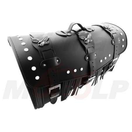 TYLNY CENTRALNY KUFER TYŁ SKÓRZANY Z ZAMKIEM I ĆWIEKAMI 48L Z ORZEŁKAMI 60CM SUZUKI GZ MARAUDER VL INTRUDER VZ VS C50