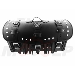 TYLNY CENTRALNY KUFER TYŁ SKÓRZANY Z ZAMKIEM I ĆWIEKAMI 48L Z KIESZENIAMI 60CM SUZUKI GZ MARAUDER VL INTRUDER VZ VS C50