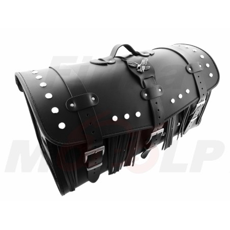 TYLNY CENTRALNY KUFER TYŁ SKÓRZANY Z ZAMKIEM I ĆWIEKAMI 48L 60CM Z ORZEŁKIEM YAMAHA XV VIRAGO XVS DRAG STAR XVZ V-STAR