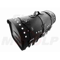 TYLNY CENTRALNY KUFER TYŁ SKÓRZANY Z ZAMKIEM I ĆWIEKAMI 48L 60CM Z ORZEŁKAMI YAMAHA XV VIRAGO XVS DRAG STAR XVZ V-STAR