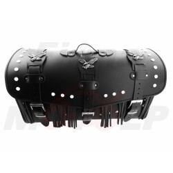 TYLNY CENTRALNY KUFER TYŁ SKÓRZANY Z ZAMKIEM I ĆWIEKAMI 48L 60CM Z ORZEŁKAMI YAMAHA XV VIRAGO XVS DRAG STAR XVZ V-STAR