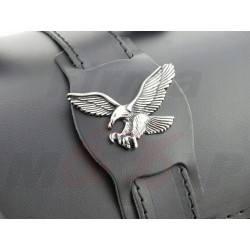 TYLNY CENTRALNY KUFER TYŁ SKÓRZANY Z ZAMKIEM I ĆWIEKAMI 48L 60CM Z KIESZONKAMI YAMAHA XV VIRAGO XVS DRAG STAR XVZ V-STAR