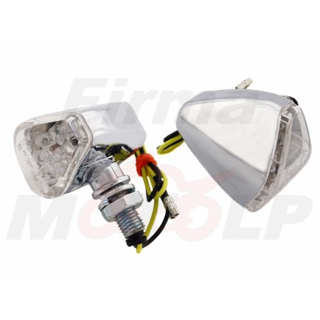 MINI MIGACZE KIERUNKOWSKAZY KIERUNKI CHROMOWANE LEDOWE LED HOMOLOGACJA E11