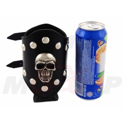 SKÓRZANY UCHWYT MOCOWANIE NA NAPÓJ KUBEK PUSZKĘ 0,5L NA GMOLE CHOPPER CZASZKA