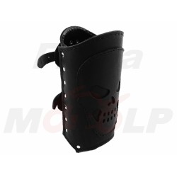 DUŻY SKÓRZANY UCHWYT MOCOWANIE NA NAPÓJ BUTELKĘ 1.5L CZASZKA NA GMOL RURKĘ CHOPPER DRAG CRUISER