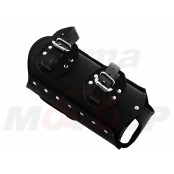 DUŻY SKÓRZANY UCHWYT MOCOWANIE NA NAPÓJ BUTELKĘ 1.5L CZASZKA NA GMOL RURKĘ CHOPPER DRAG CRUISER
