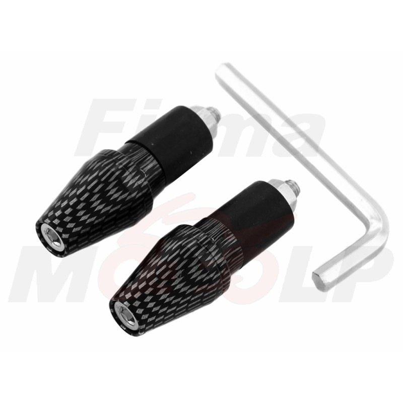 CIĘŻARKI KOŃCÓWKI ZAKOŃCZENIA KIEROWNICY 22MM METALOWE ROZPOROWE CARBON