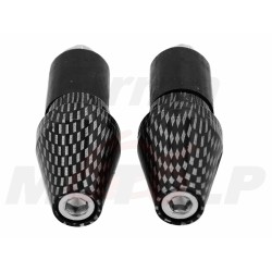 CIĘŻARKI KOŃCÓWKI ZAKOŃCZENIA KIEROWNICY 22MM METALOWE ROZPOROWE CARBON