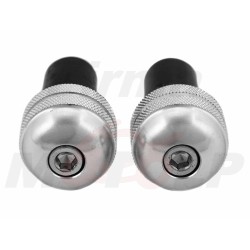 CIĘŻARKI KOŃCÓWKI ZAKOŃCZENIA KIEROWNICY 22MM METALOWE ROZPOROWE SREBRNE