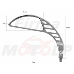 LUSTRA LUSTERKA CHROMOWANE METALOWE Z ORZEŁKIEM - M10 - HONDA KAWASAKI SUZUKI