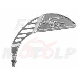 LUSTRA LUSTERKA CHROMOWANE METALOWE Z ORZEŁKIEM - M10 - HONDA KAWASAKI SUZUKI