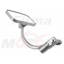 LUSTRA LUSTERKA SFERYCZNE PROSTOKĄTNE CHROMOWANE DO MONTAŻU W KIEROWNICY