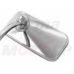 LUSTRA LUSTERKA SFERYCZNE PROSTOKĄTNE CHROMOWANE DO MONTAŻU W KIEROWNICY