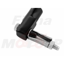 LUSTRA LUSTERKA SFERYCZNE PROSTOKĄTNE CZARNY MAT DO MONTAŻU W KIEROWNICY