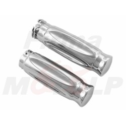 MANETKI GRIPY METALOWE CHROMOWANE 1 CAL CALOWE KIEROWNICY SUZUKI M1500 R C50 M90 VL 800 1500 1600 INTRUDER M1800 R BOULEVARD