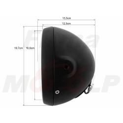 REFLEKTOR PRZEDNIA LAMPA PRZÓD LED LEDOWA SOCZEWKA CZARNY MAT HARLEY BUGGY HOMOLOGACJA E4 HC/R