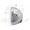 REFLEKTOR PRZEDNIA LAMPA PRZÓD LED LEDOWA SOCZEWKA CHROM HARLEY CHOPPER DRAG BUGGY HOMOLOGACJA E4 HC/R