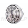 REFLEKTOR PRZEDNIA LAMPA PRZÓD LED LEDOWA SOCZEWKA CHROM HARLEY CHOPPER DRAG BUGGY HOMOLOGACJA E4 HC/R