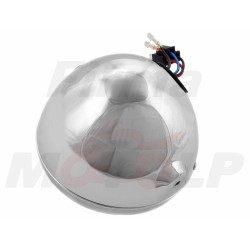 REFLEKTOR PRZEDNIA LAMPA PRZÓD LED LEDOWA SOCZEWKA CHROM HARLEY CHOPPER DRAG BUGGY HOMOLOGACJA E4 HC/R