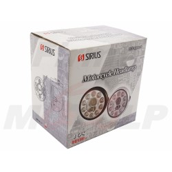 REFLEKTOR PRZEDNIA LAMPA PRZÓD LED LEDOWA SOCZEWKA CHROM HARLEY CHOPPER DRAG BUGGY HOMOLOGACJA E4 HC/R