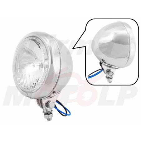 REFLEKTOR LIGHTBAR PRZEDNIA LAMPA PRZÓD 4,5 CALA CHROM METAL HOMOLOGACJA E13 - HR