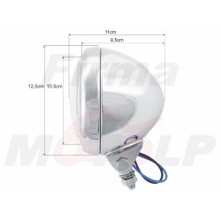 REFLEKTOR LIGHTBAR PRZEDNIA LAMPA PRZÓD 4,5 CALA CHROM METAL HOMOLOGACJA E13 - HR
