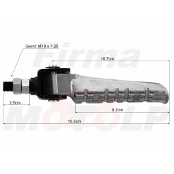 ALUMINIOWE PODNÓŻKI KIEROWCY PASAŻERA SKŁADANE ŚRUBA M10 MOTOCYKL CROSS SKUTER QUAD