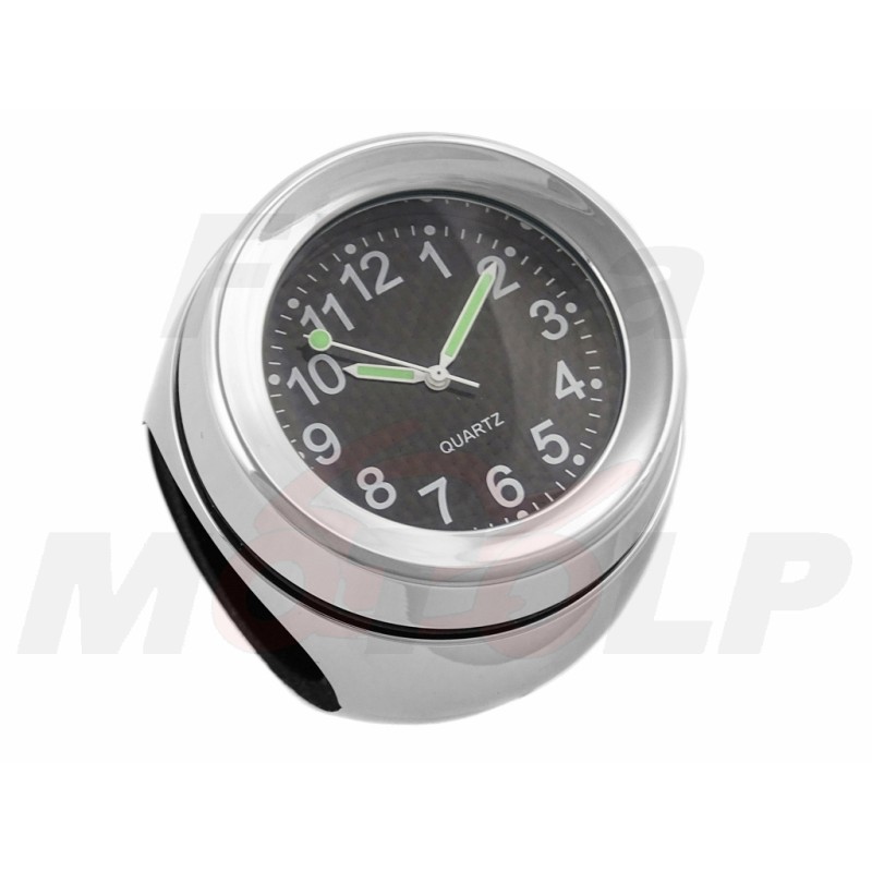 ZEGAREK MOTOCYKLOWY UNIWERSALNY NA KIEROWNICĘ 25,4MM - 1 CAL / 32MM CHROM