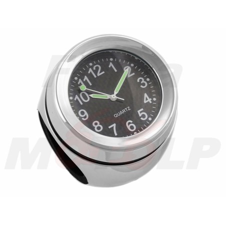 ZEGAREK MOTOCYKLOWY UNIWERSALNY NA KIEROWNICĘ 25,4MM - 1 CAL / 32MM CHROM