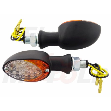 KIERUNKOWSKAZY MIGACZE KIERUNKI LED LEDOWE METAL CZARNY MAT 12V 1W HOMOLOGACJA E11