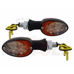 KIERUNKOWSKAZY MIGACZE KIERUNKI LED LEDOWE METAL CZARNY MAT 12V 1W HOMOLOGACJA E11