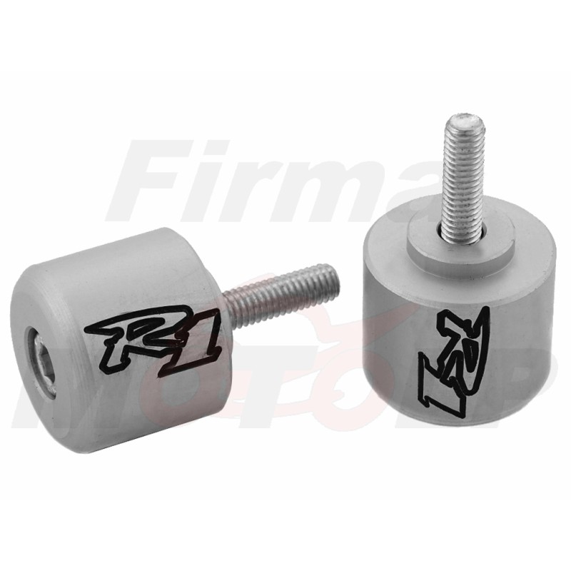 KOŃCÓWKI ZAKOŃCZENIA KIEROWNICY CIĘŻARKI SREBRNE YAMAHA YZF 1000 R1 roczniki 1998-2008