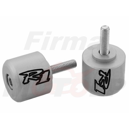 KOŃCÓWKI ZAKOŃCZENIA KIEROWNICY CIĘŻARKI SREBRNE YAMAHA YZF 1000 R1 roczniki 1998-2008