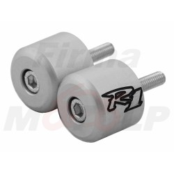 KOŃCÓWKI ZAKOŃCZENIA KIEROWNICY CIĘŻARKI SREBRNE YAMAHA YZF 1000 R1 roczniki 1998-2008