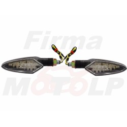 MIGACZE KIERUNKOWSKAZY LED LEDOWE CZARNY CARBON 12V 2.0W HOMOLOGACJA E11