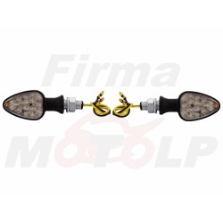 KIERUNKOWSKAZY MIGACZE KIERUNKI LED LEDOWE METAL CZARNY MAT 12V 2W HOMOLOGACJA E11