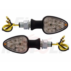 KIERUNKOWSKAZY MIGACZE KIERUNKI LED LEDOWE METAL CZARNY MAT 12V 2W HOMOLOGACJA E11