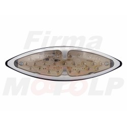 TYLNA LAMPA TYŁ LED LEDOWA CHROMOWANA ŁEZKA 12V 1,68W/0,6W ŚWIATŁO STOP HOMOLOGACJA E11