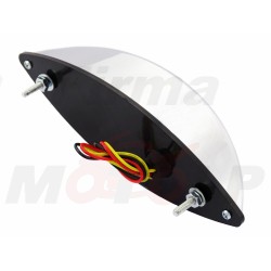 TYLNA LAMPA TYŁ LED LEDOWA CHROMOWANA ŁEZKA 12V 1,68W/0,6W ŚWIATŁO STOP HOMOLOGACJA E11