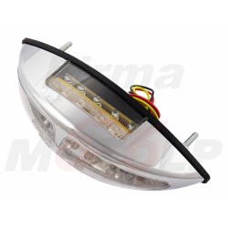 TYLNA LAMPA TYŁ LED LEDOWA CHROMOWANA ŁEZKA 12V 1,68W/0,6W ŚWIATŁO STOP HOMOLOGACJA E11