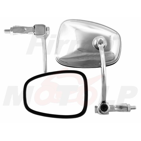 LUSTRA LUSTERKA CHROMOWANE METALOWE DO MONTAŻU W / DO KIEROWNICY - 22MM (7/8 CALA)